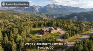 Aerial drone view of a mountain-adjacent property showing lot and surrounding landscape